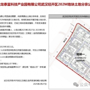 沌口|碧桂园泰富城将进行土地分宗,正在公示中
