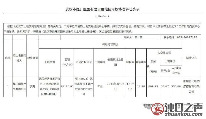 沌口创业路一汽车零部件工厂转让!
