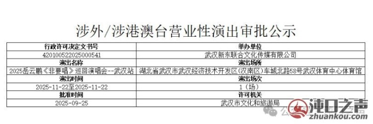 给力!沌口又新增一场演唱会!